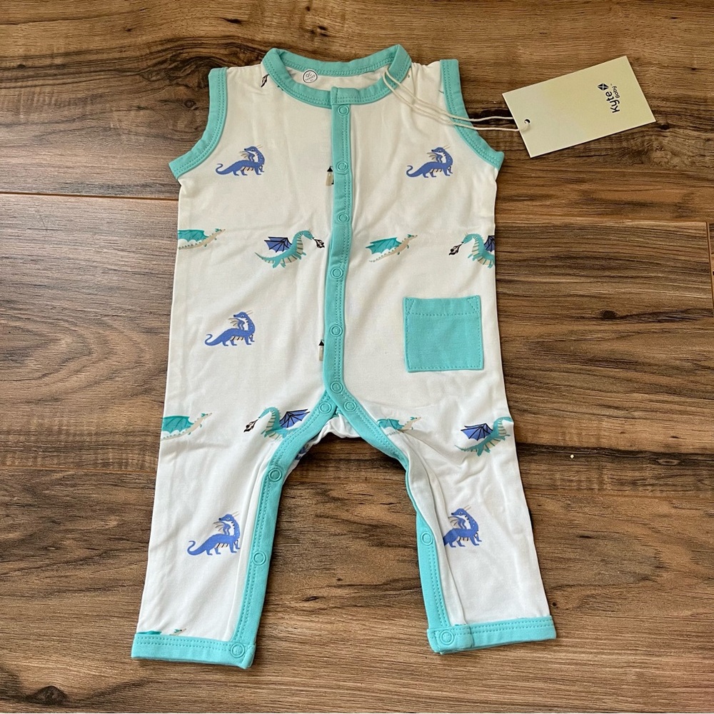 NWT Kyte Baby Sleeveless Snap Romper